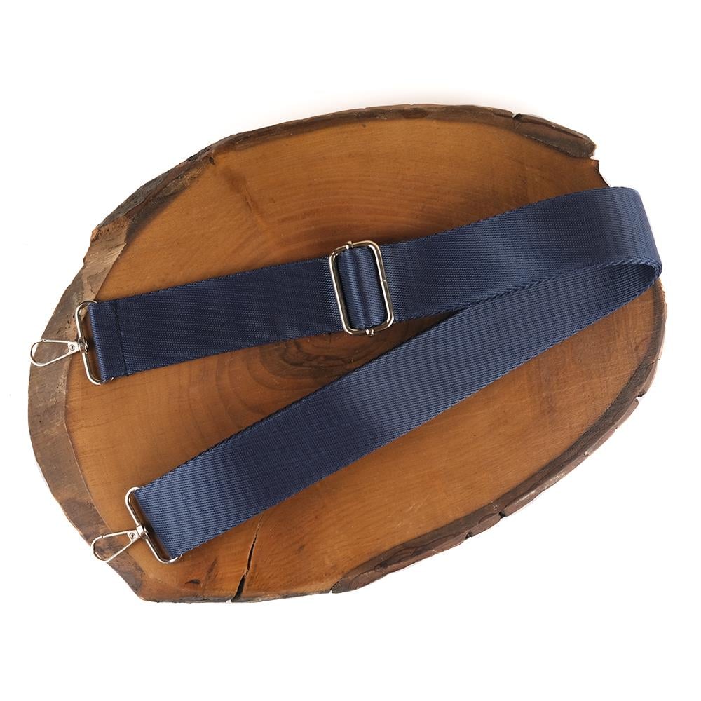 Kumaş Çanta Sapı Ayarlanabilir Polyester Parlak Çapraz Askı Model - Lacivert