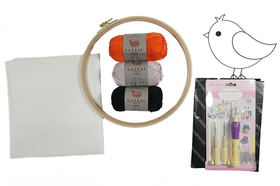 Kuş Şablonu Punch Seti