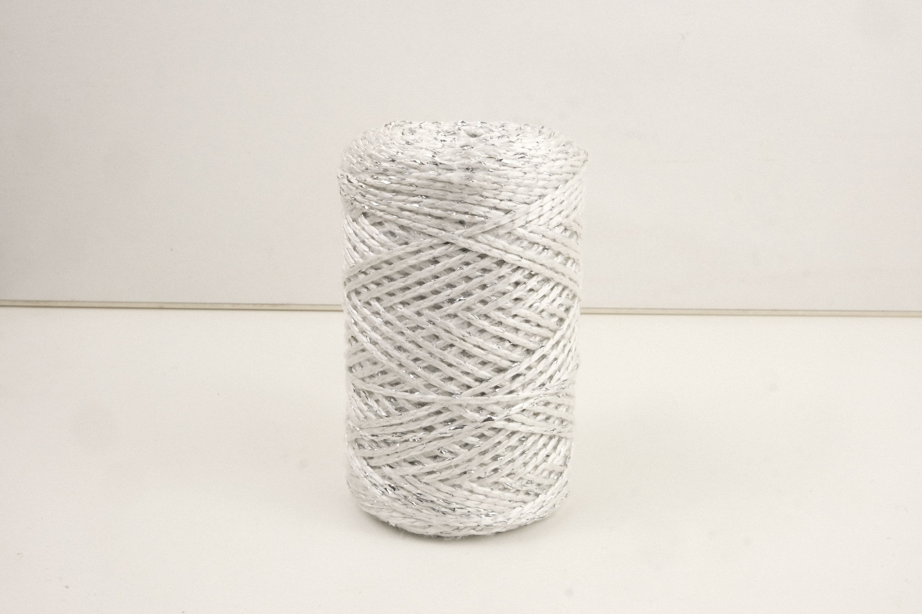 Luvia Polyester Simli Çanta İpi Beyaz Gümüş 200 gr