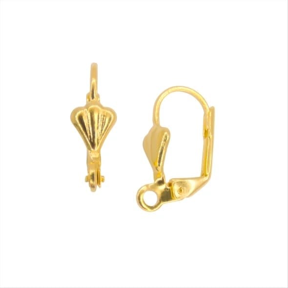 Mandallı Küpe Kancası Gold 5 Çift