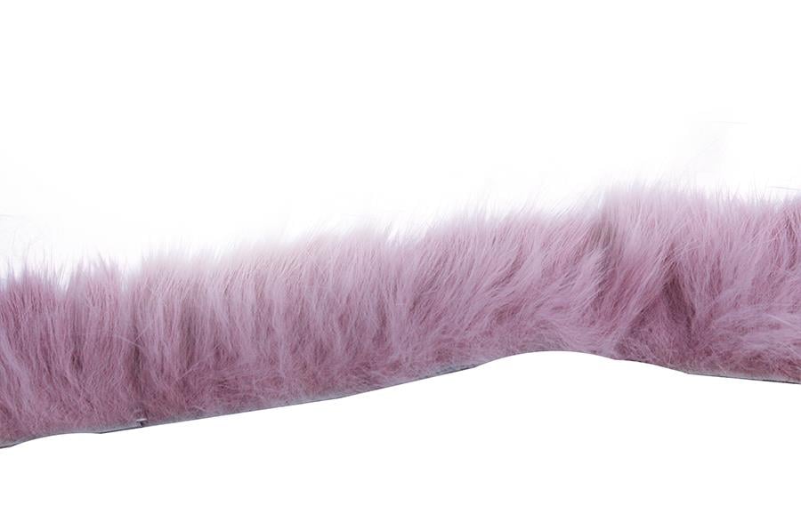Mat Pembe Şerit Tavşan Tüyü