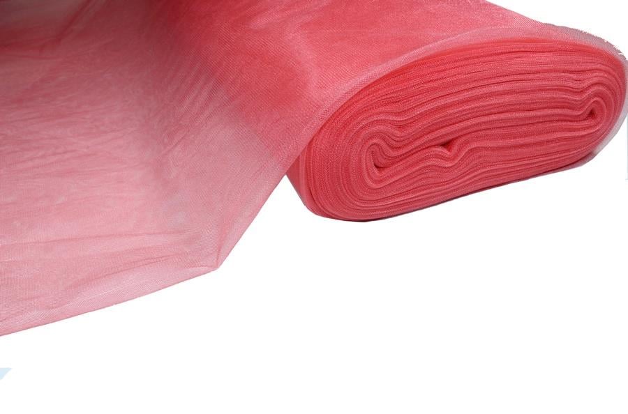 Mercan Rengi Kristal Tül