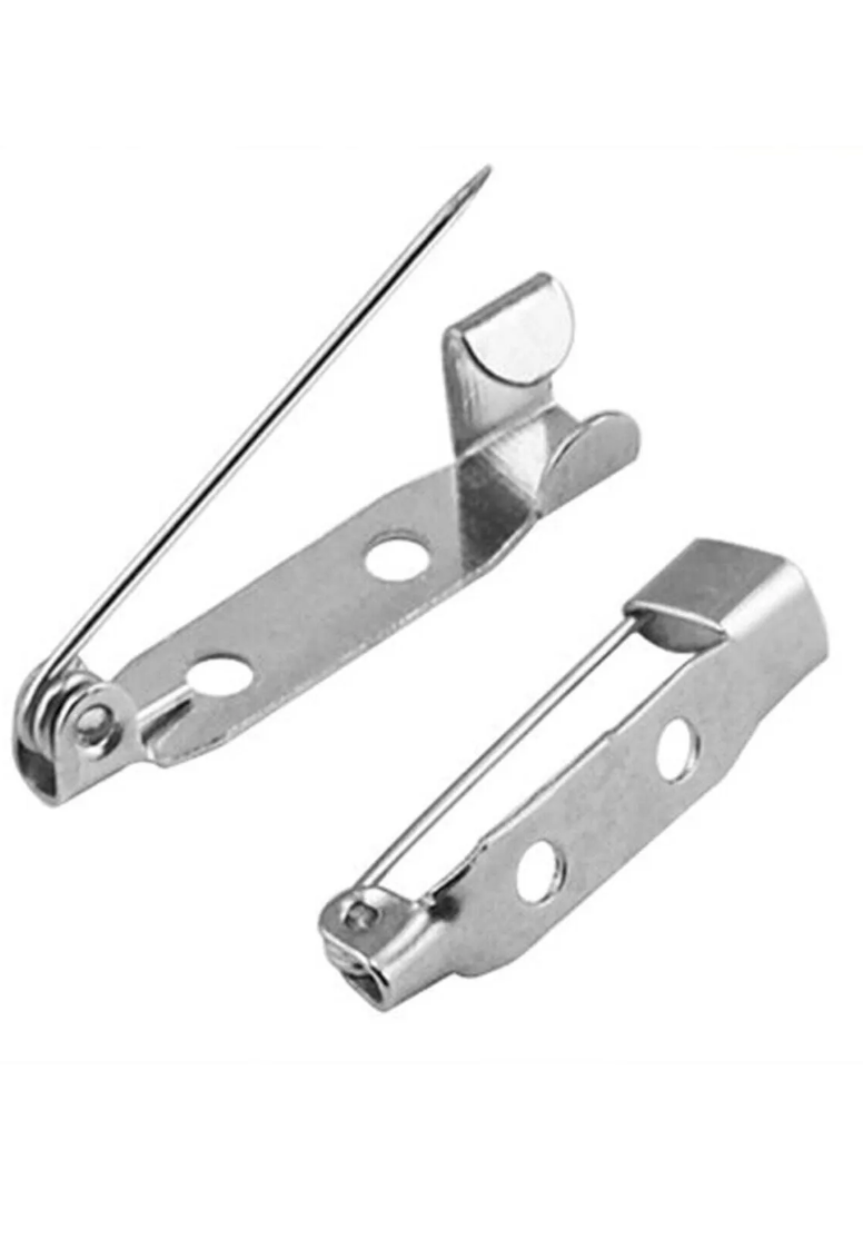 Metal Broş İğnesi Yaka İğnesi Alt Aparat 2.5 cm 10 Adet