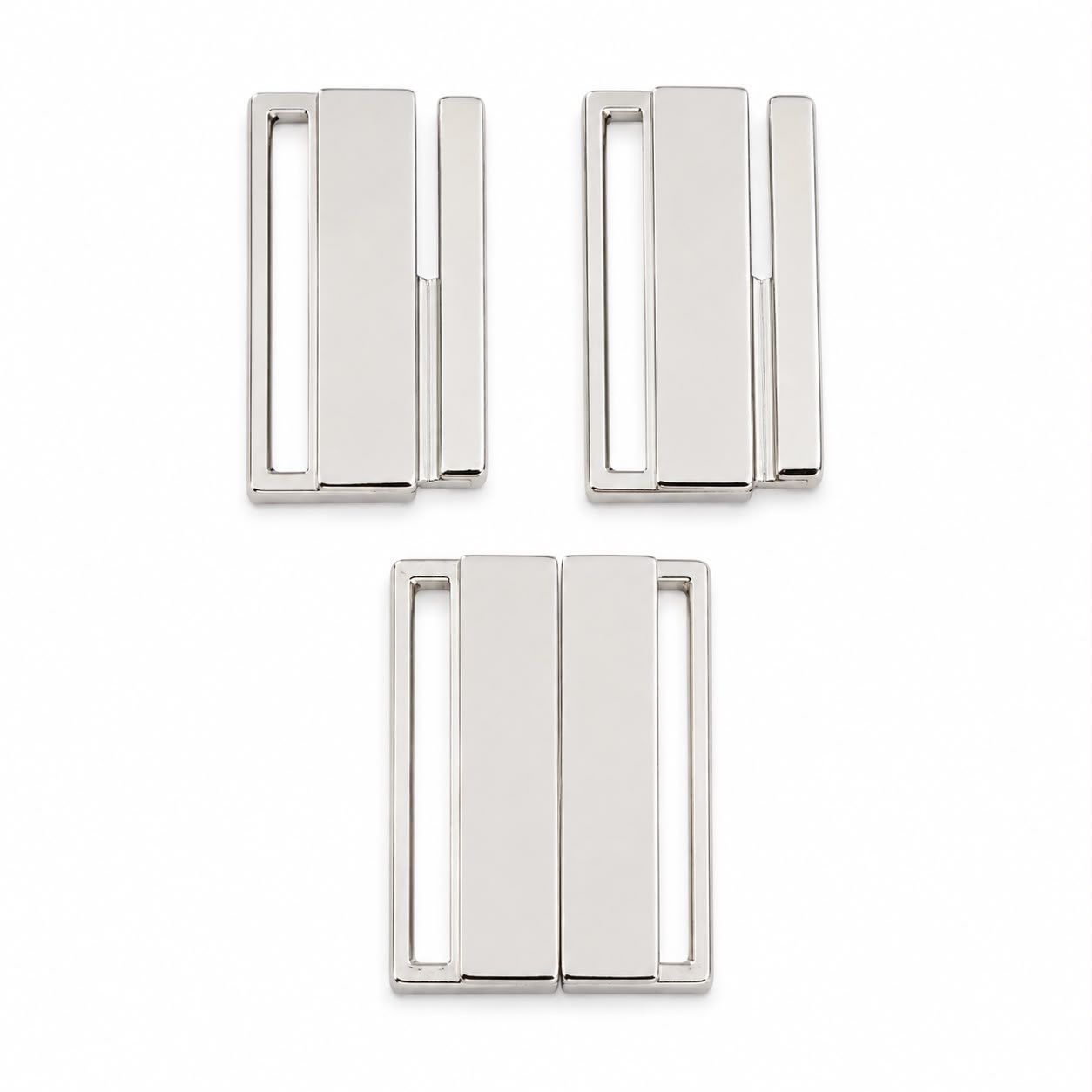 Metal Çanta ve Kemer Geçme Klips Toka - Gümüş / Nikel (5.5 cm)