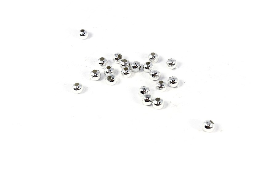 Metal Gümüş Renk Top Boncuk 5 mm 10 Gr (55-60 Adet)