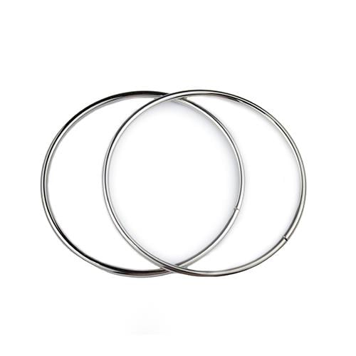 Metal Halka Çanta Sapı Çifti 12 cm Gümüş