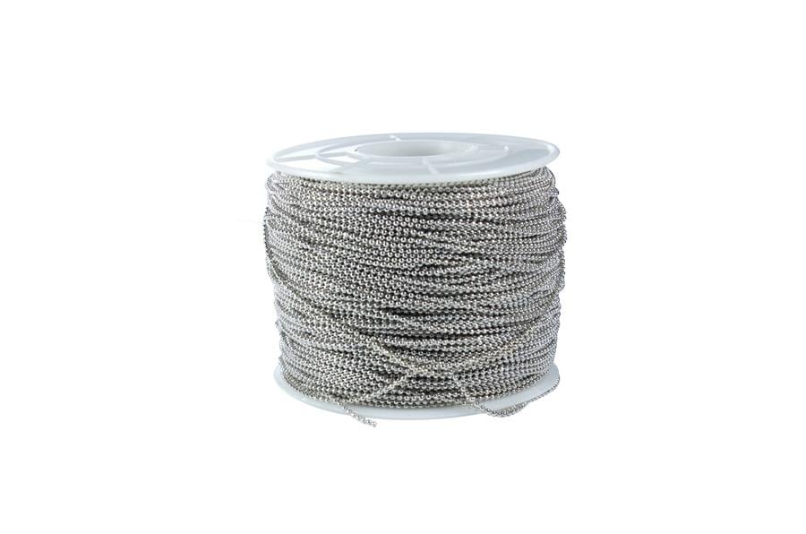 Metal Zincir 1 mm Gümüş 1 Metre Model-01