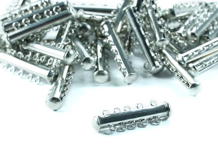 Mıknatıslı Klips 5 Halkalı Gümüş