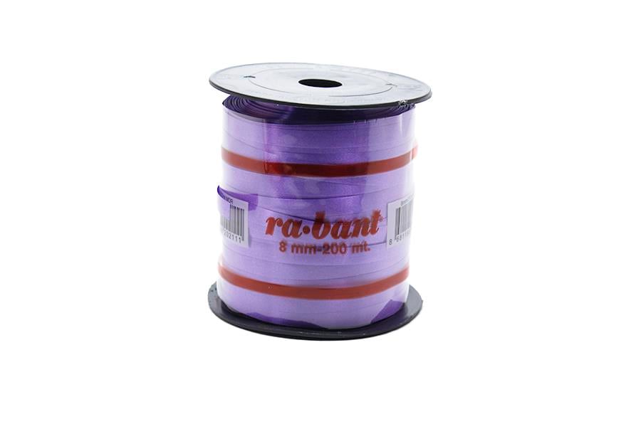 Mor Renk Şerit Rafya