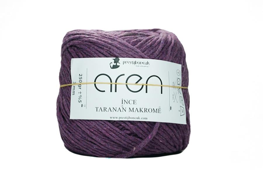 Mor Taranan Makrome İpi İnce