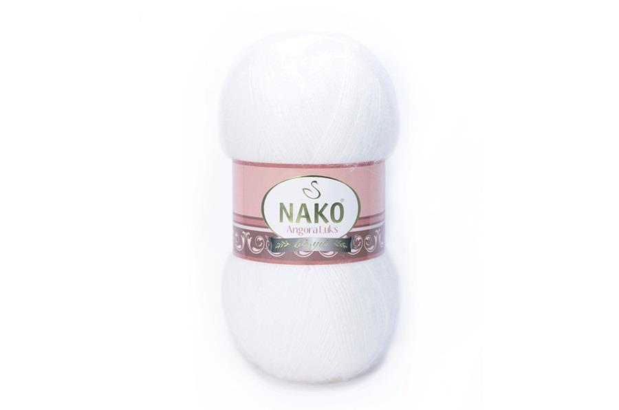 Nako Angora Luks Beyaz-208
