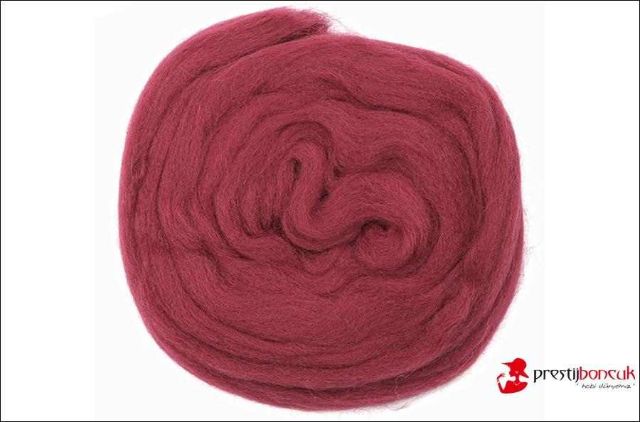 Nako Keçe Yünü 25 Gram - 999 Bordo