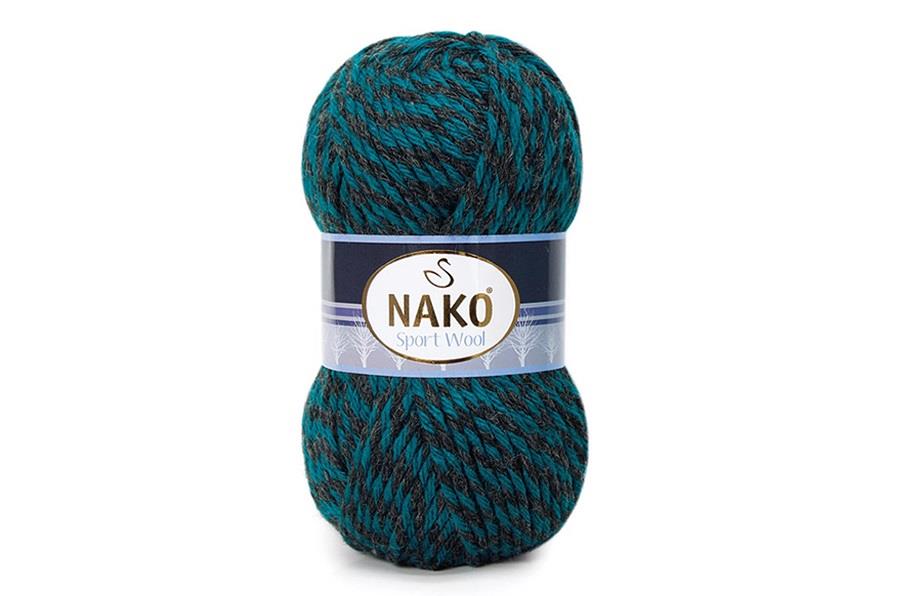 Nako Sport Wool Petrol Siyah Muline-21341