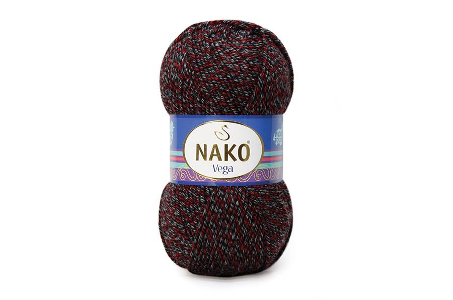 Nako Vega Siyah Kırmızı Gri Muline-21370