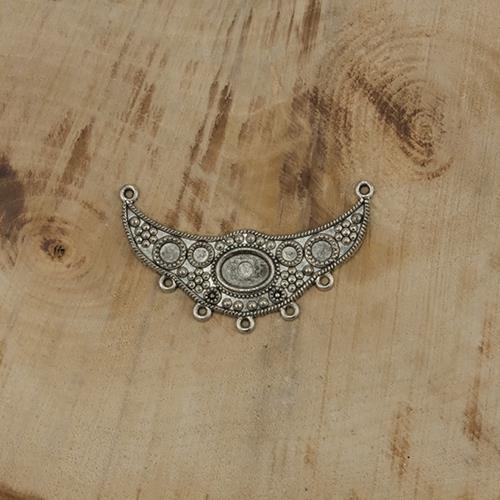 Nikel Rengi Metal Çerçeveli  Kolye Ucu 02