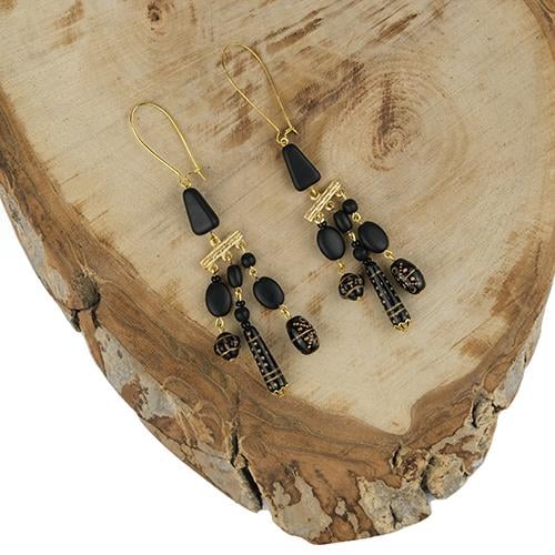 Oniks Taşı Küpe Model-01