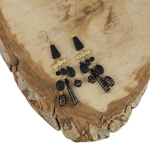 Oniks Taşı Küpe Model-02