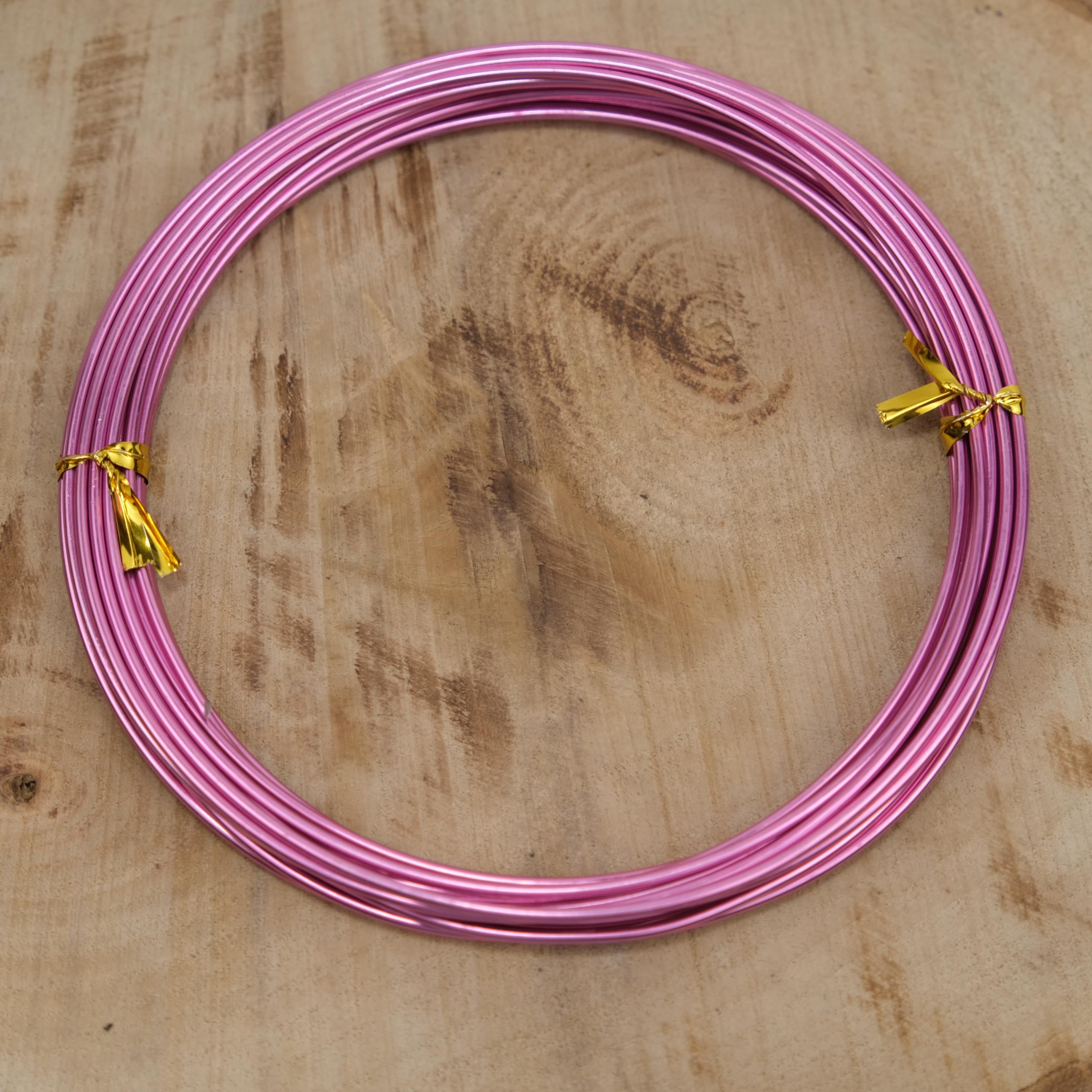 Pembe Emaye Kaplı Bakır Tel 1,5 mm Takı Taç Çiçek Hobi Tasarım El İşi Deney Teli