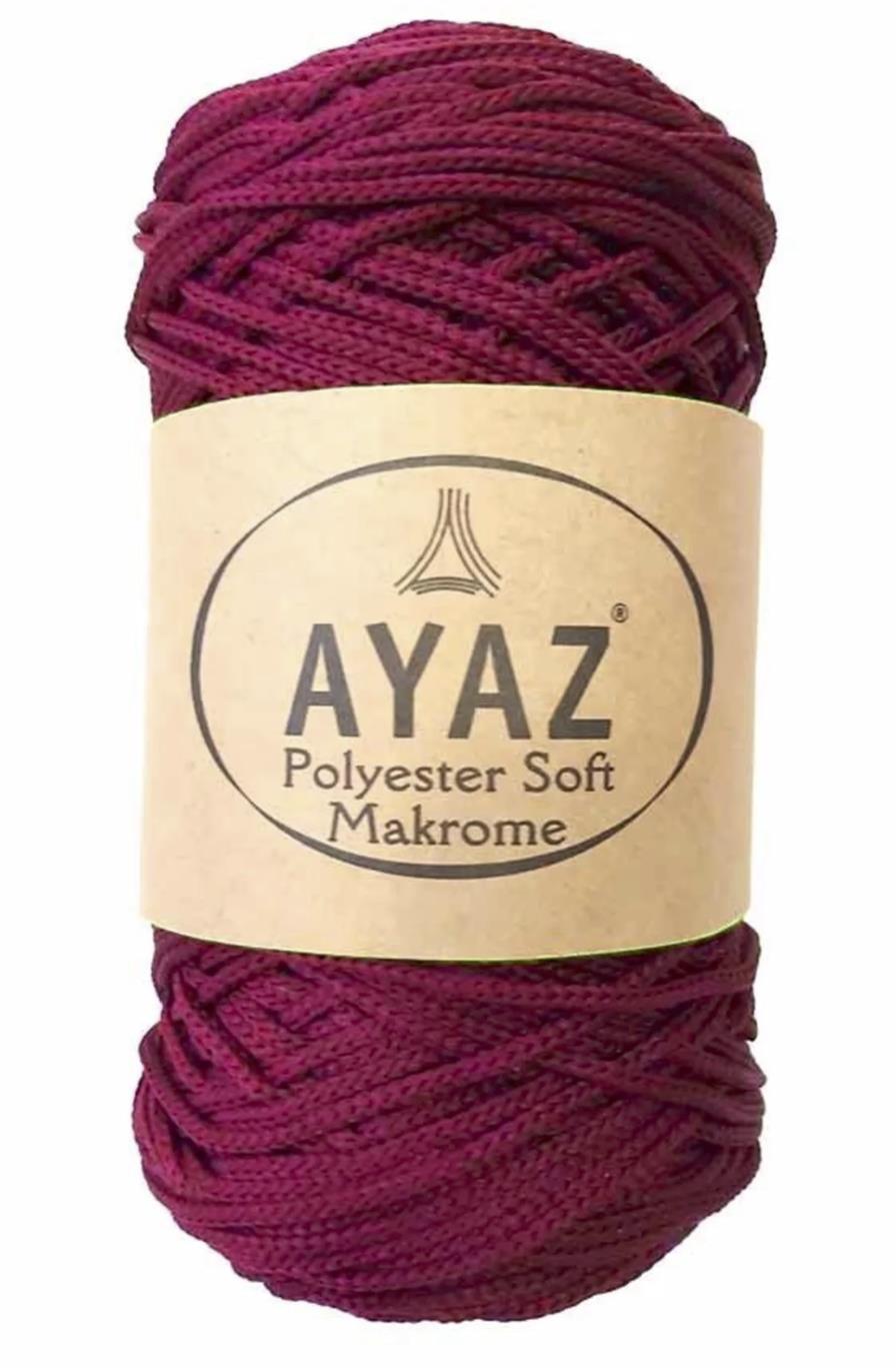 Polyester Soft Makrome İpi 1165 Koyu Fuşya 