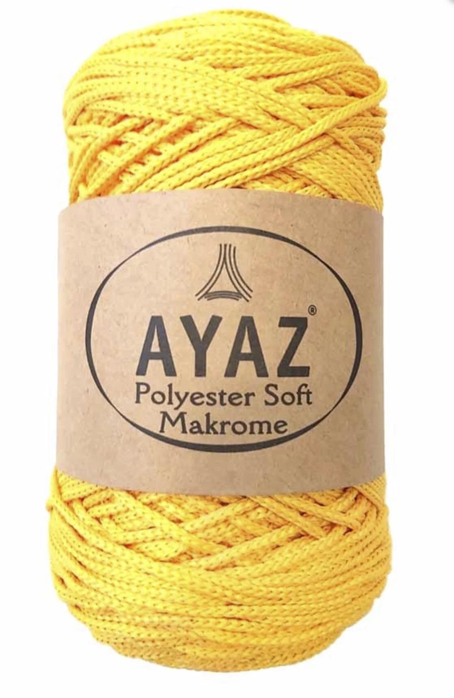 Polyester Soft Makrome İpi 1184 Koyu Sarı 