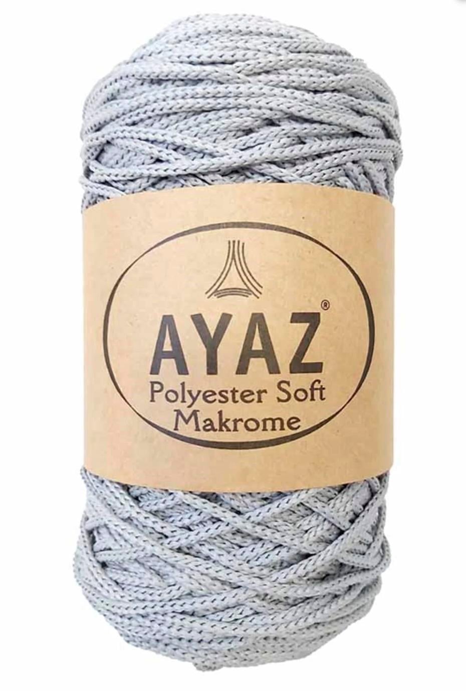 Polyester Soft Makrome İpi 1195 Açık Gri