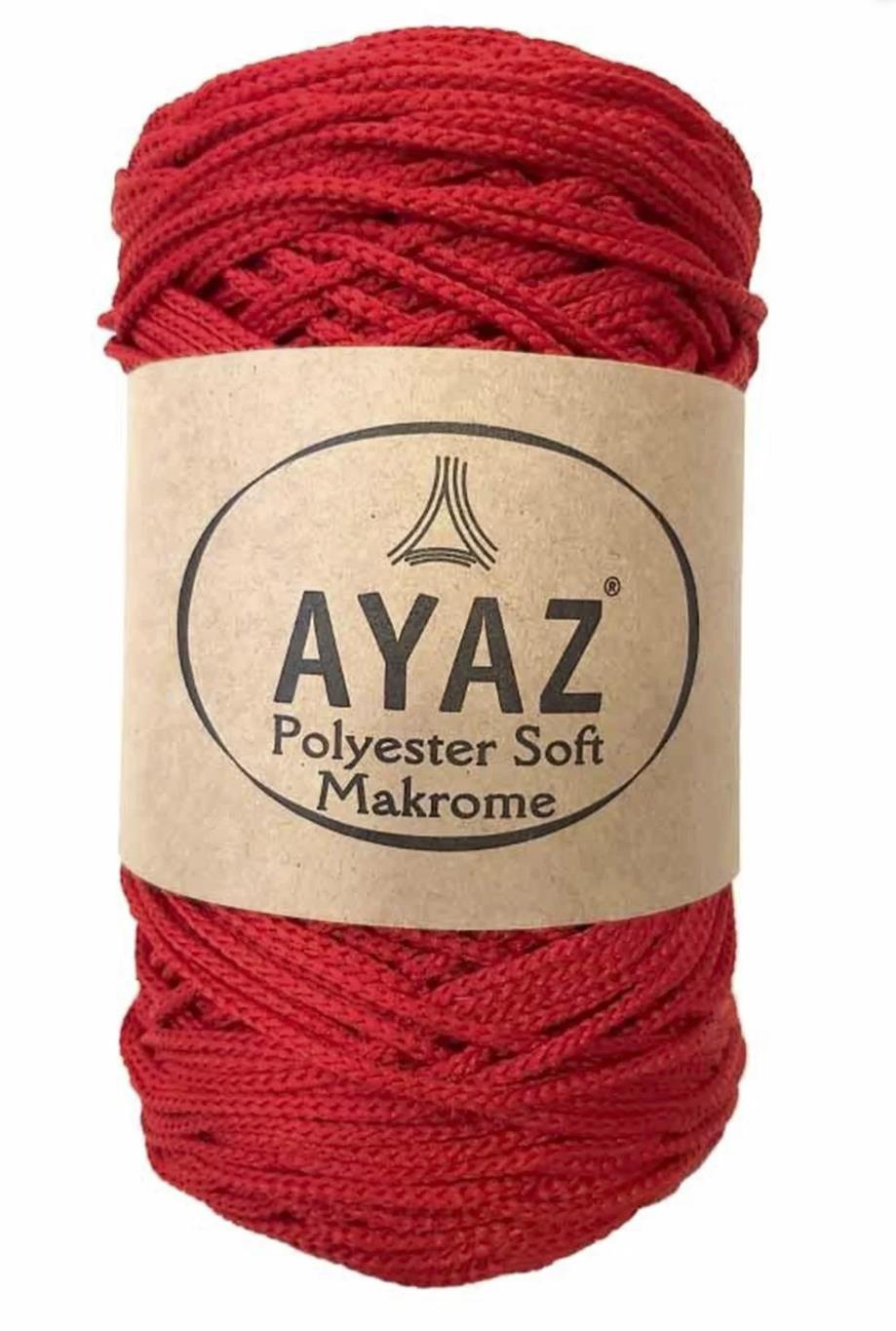 Polyester Soft Makrome İpi 1207 Açık Kırmızı 