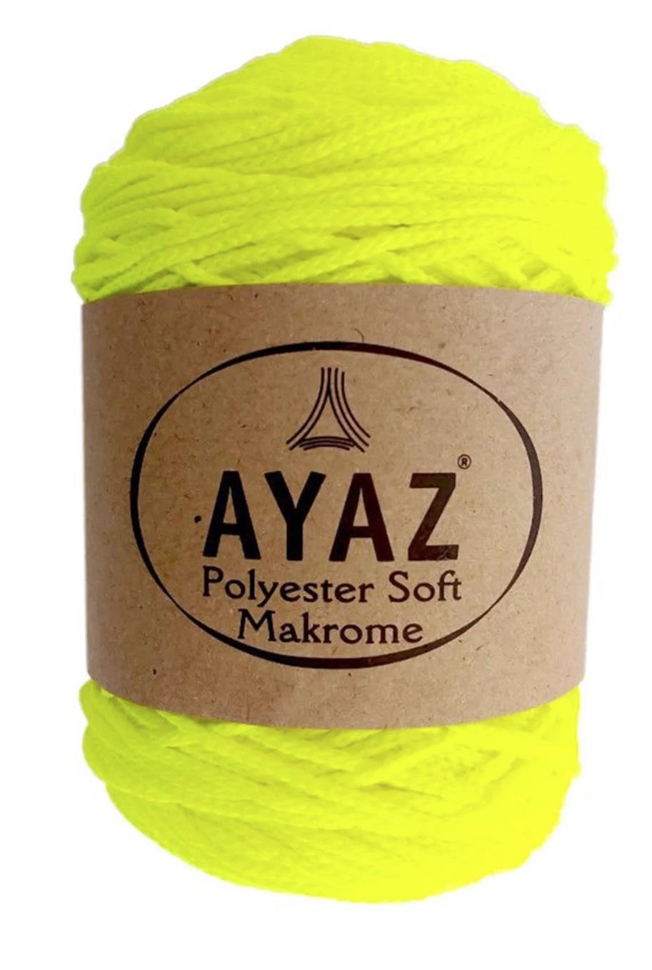 Polyester Soft Makrome İpi 1397 Neon Sarı 
