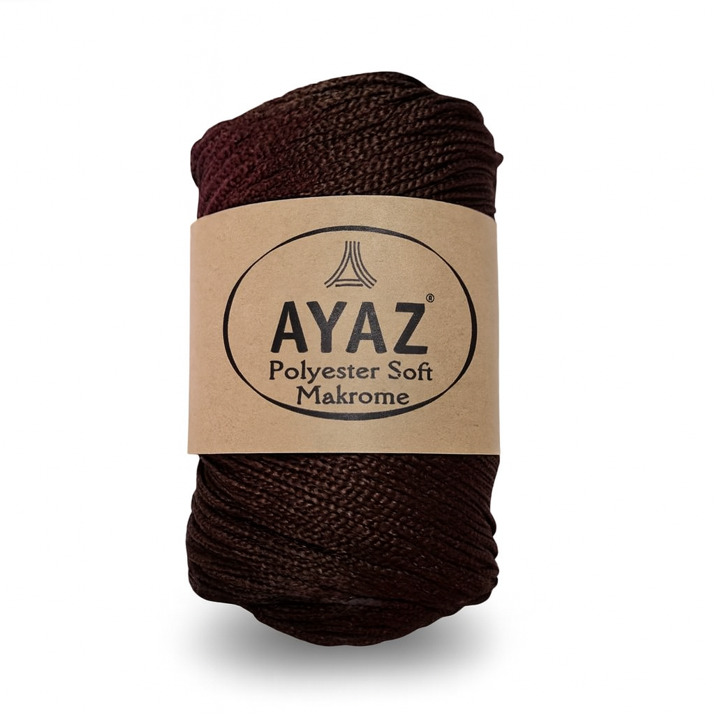Polyester Soft Makrome İpi 2182 Koyu Kahve