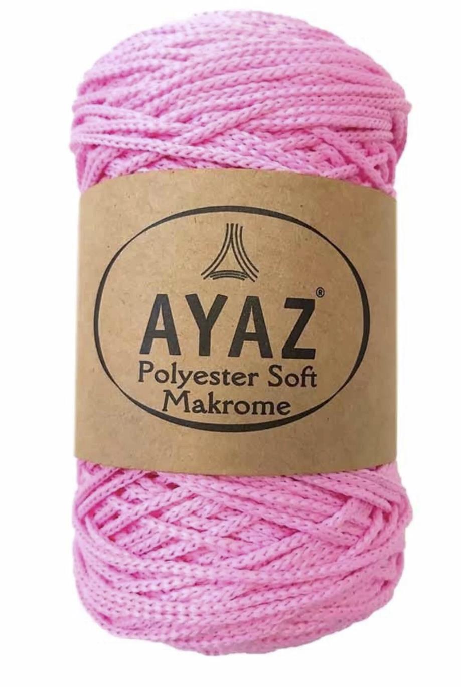 Polyester Soft Makrome İpi 3244 Koyu Pembe