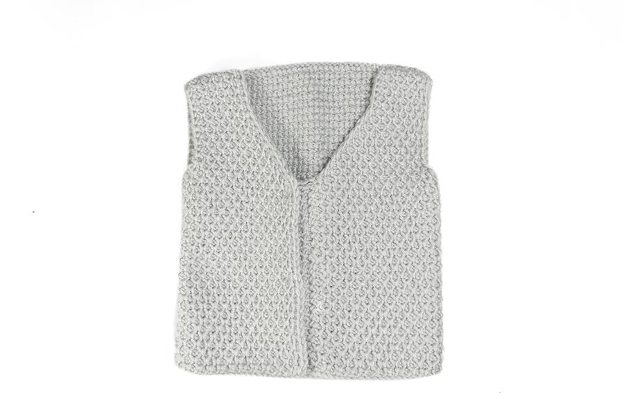 Prematüre Bebek Yeleği Gri