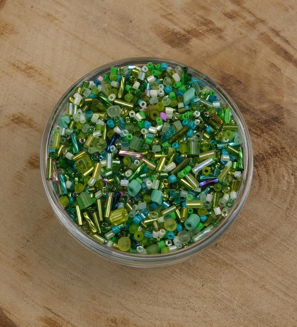 Prestij Candy Karışık Model Cam Boncuk Yeşil Renk Tonları
