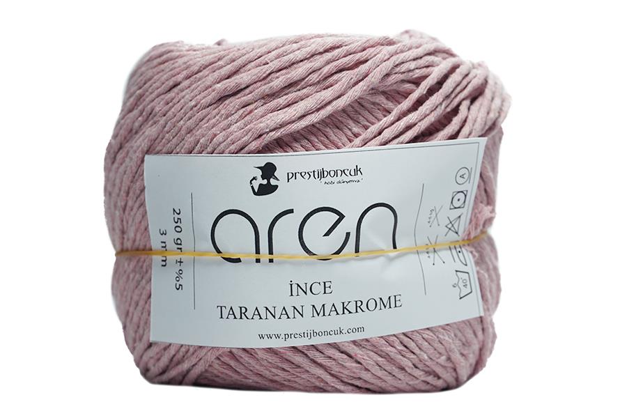 Pudra Pembe Taranan Makrome İpi