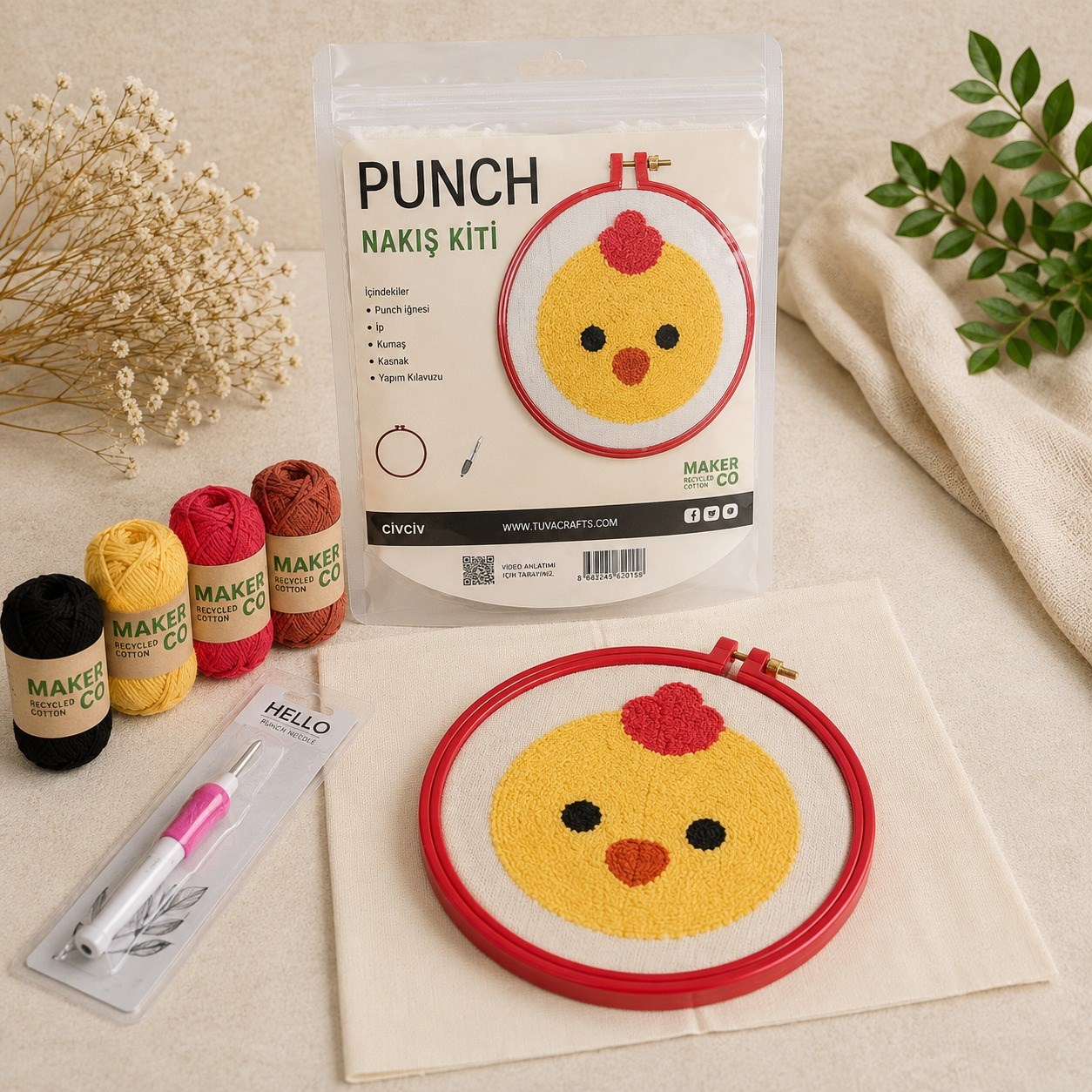 Punch Nakış Kiti Özel Çantalı Tam Set - Civciv