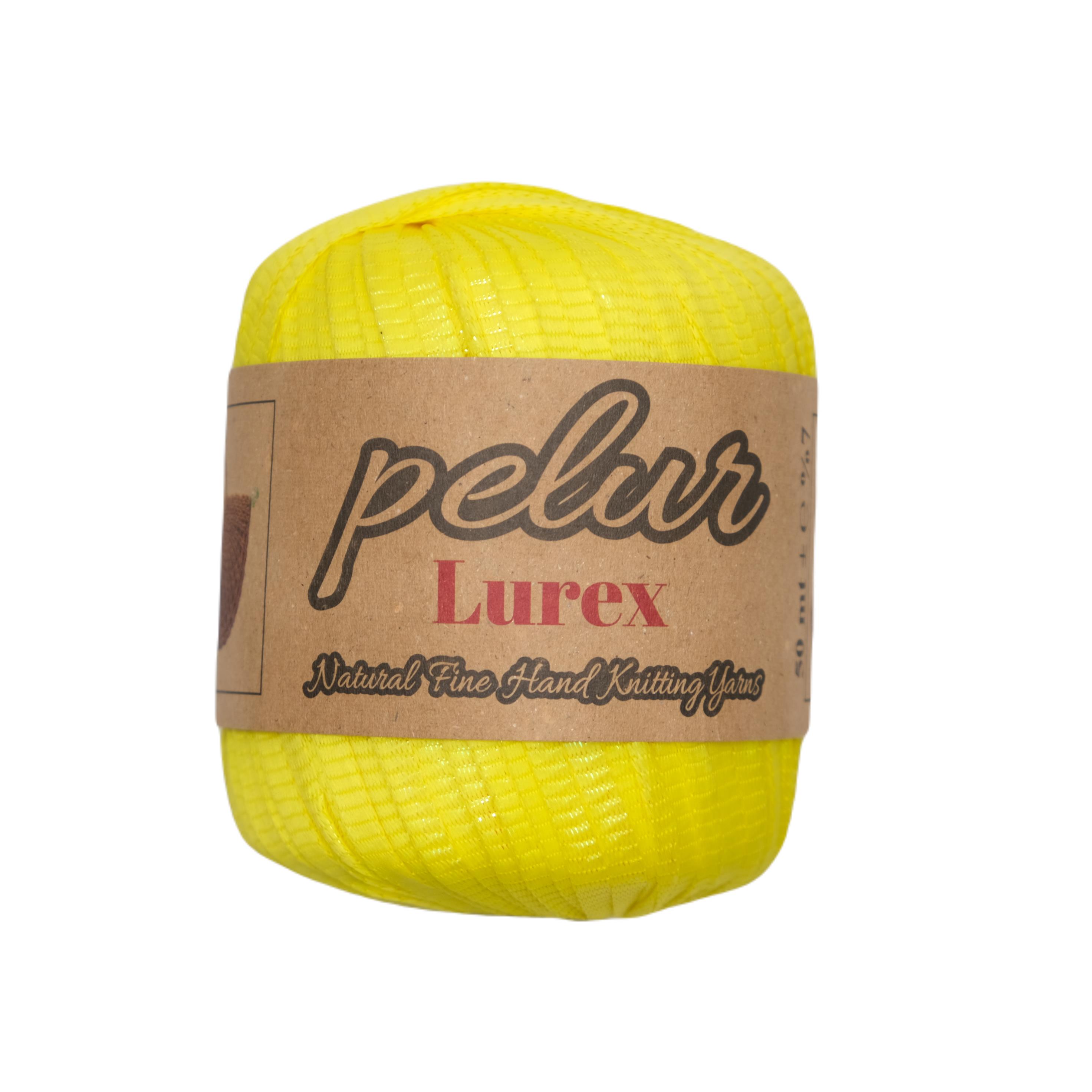 Ribbon Lurex Janjan Sarı El Örgü İpi