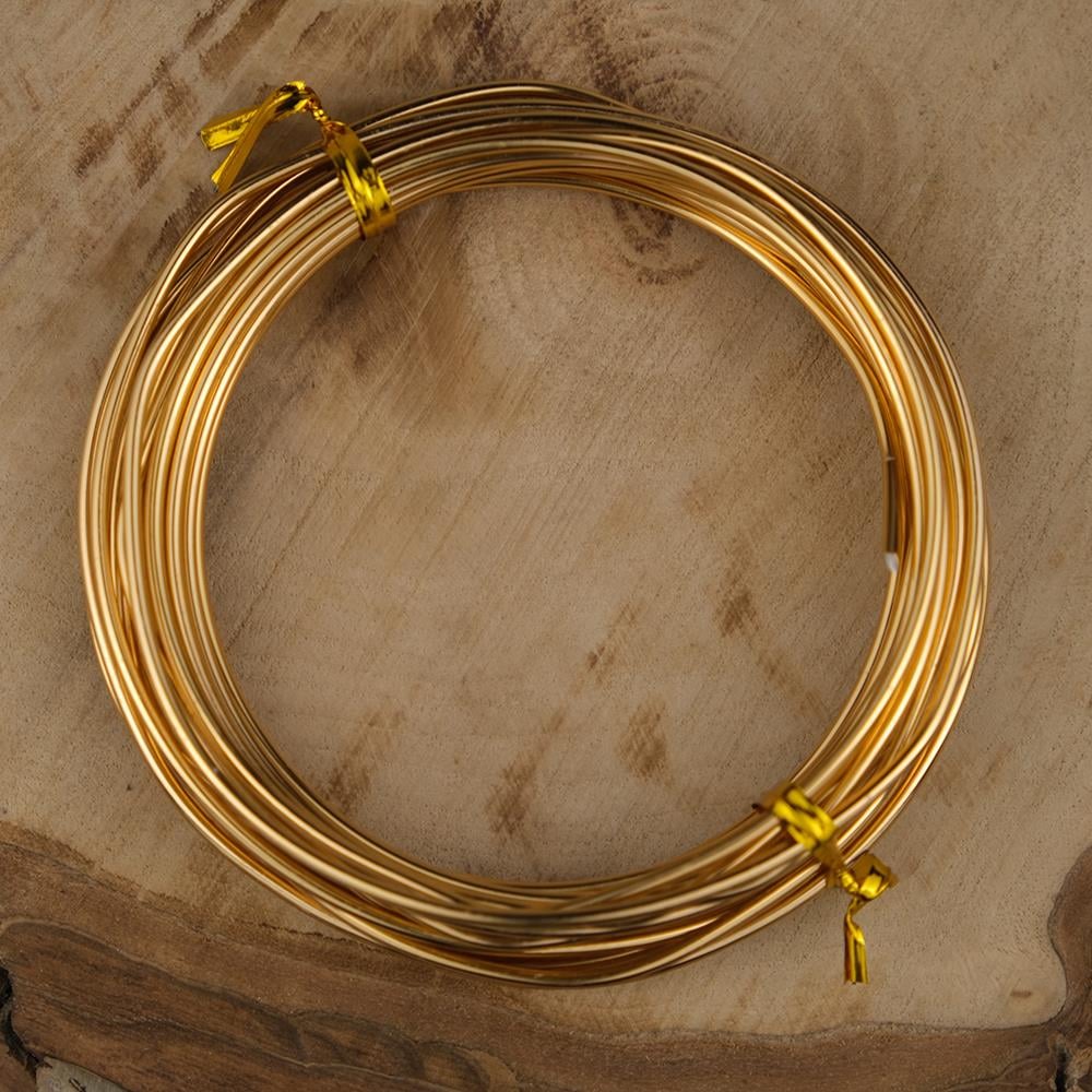 Rose Altın Renk Emaye Kaplı Bakır Tel 2 mm Takı Taç Çiçek Hobi Tasarım El İşi Deney Teli