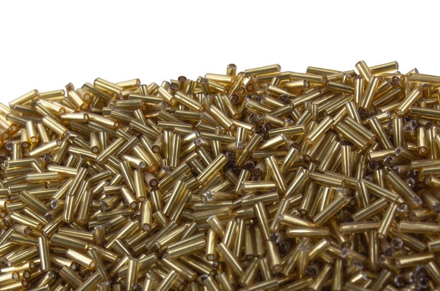 Sarı Boru Boncuk 50 gr Jablonex  7 mm  Altın Rengi Boncuk