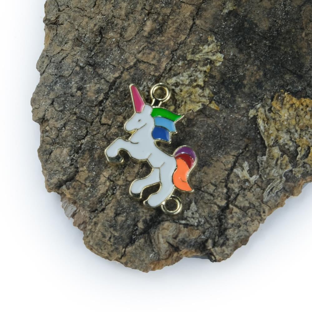 Sarı Metal Renk Unicorn Kolye Ucu Takı ve Aksesuar Aparatı