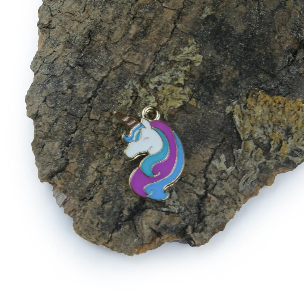 Sarı Metal Unicorn Halkalı Takı ve Aksesuar Aparatı