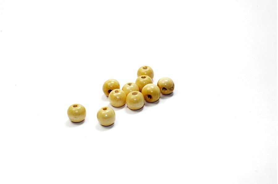 Sarı renk Ahşap Boncuk 12 mm