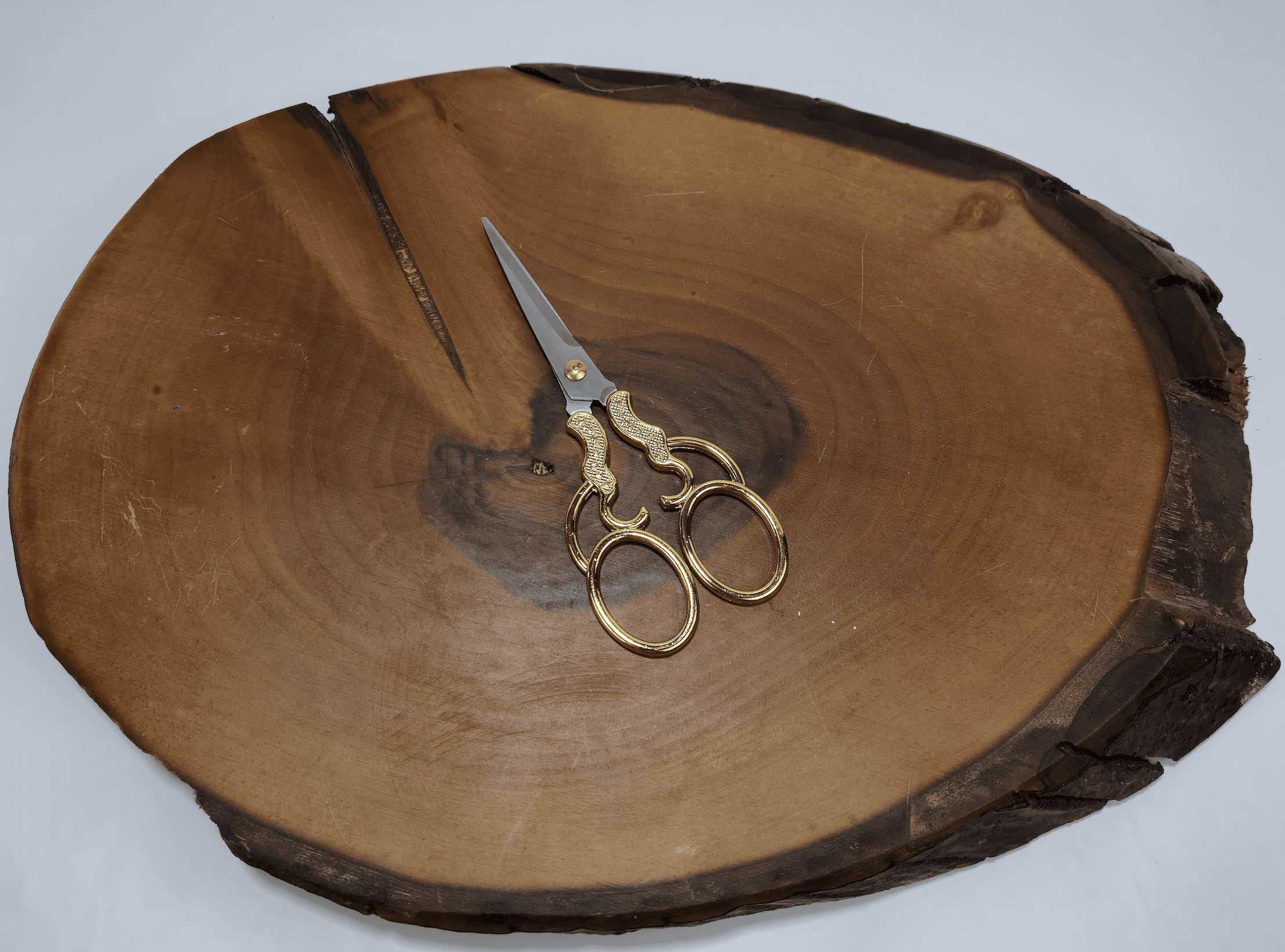 Sarı Renk Motifli Nişan Makası Organizasyon Makası 5036