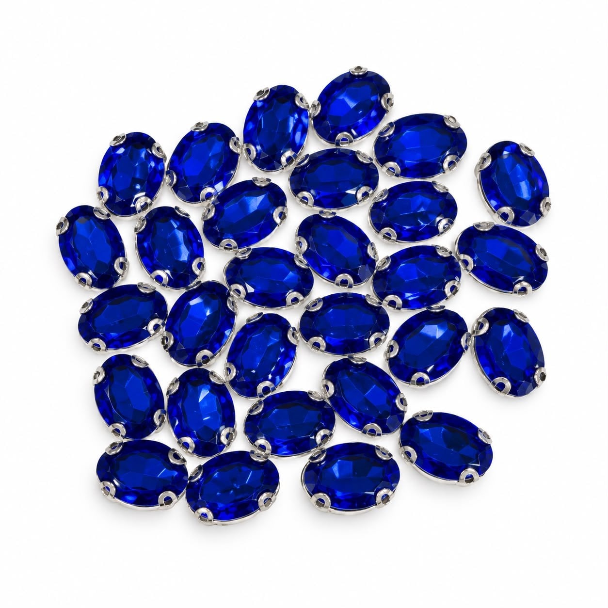 Sax Mavisi Oval Dikme Taş 10 × 14 mm – 100 Adet