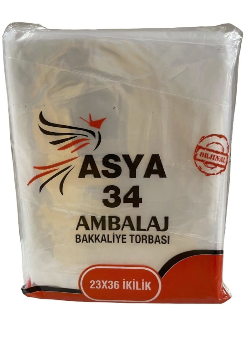 Şeffaf Naylon Bakkaliye Poşeti 23 x 36 cm 2 Kilogramlık