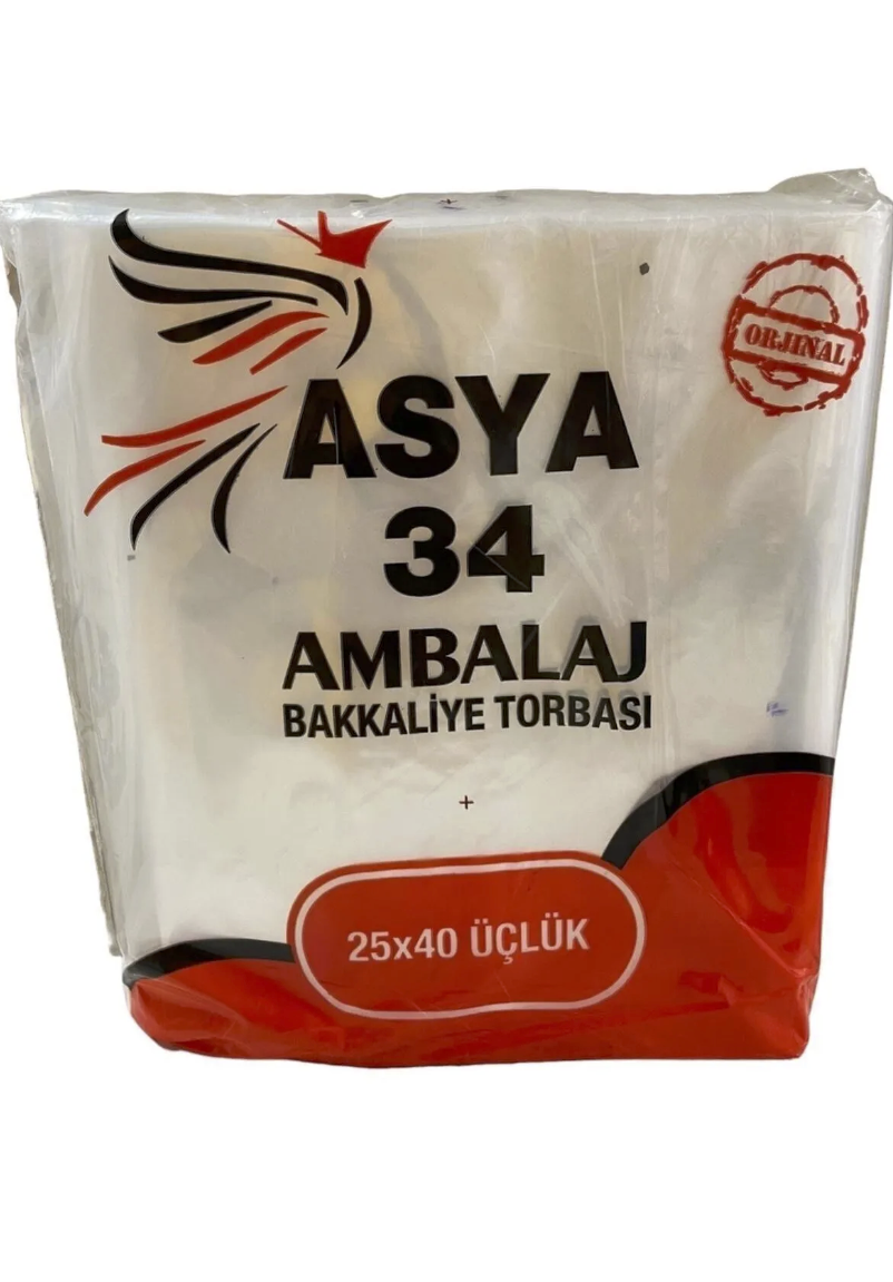Şeffaf Naylon Bakkaliye Poşeti 25 x 40 cm 3 Kilogramlık