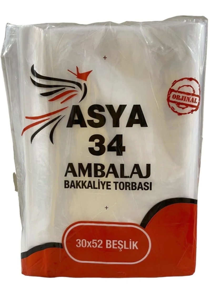 Şeffaf Naylon Bakkaliye Poşeti 30 x 52 cm 5 Kilogramlık