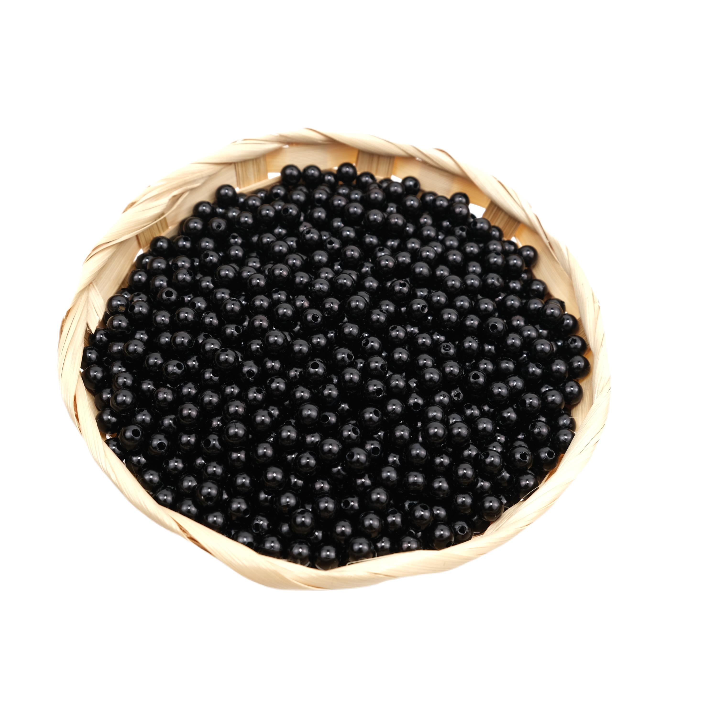 Siyah Plastik İnci 12 mm 100 Gram