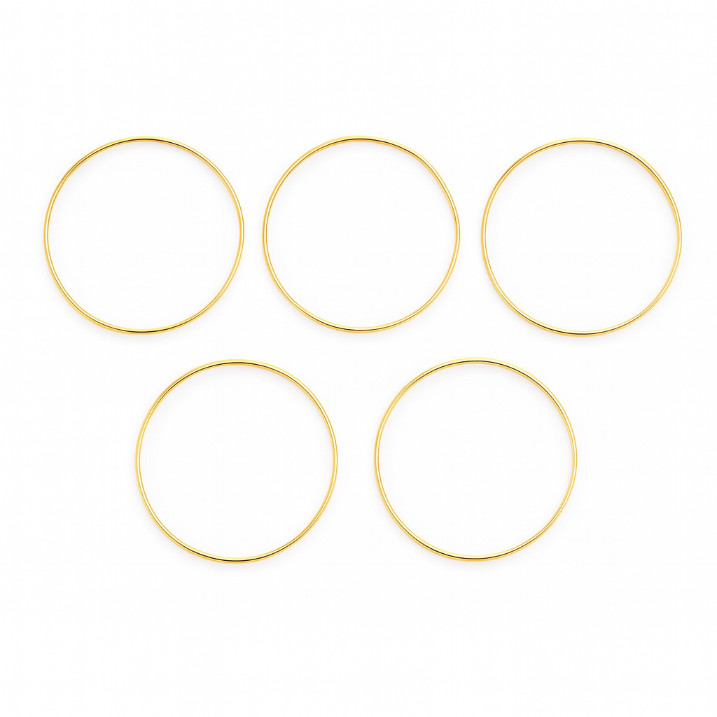 Söz Nişan Düğün Mevlüt Kına Sünnet Nikah Şekeri Süsleme Halkası Gold 8 Cm Demir Halka 10 Adet