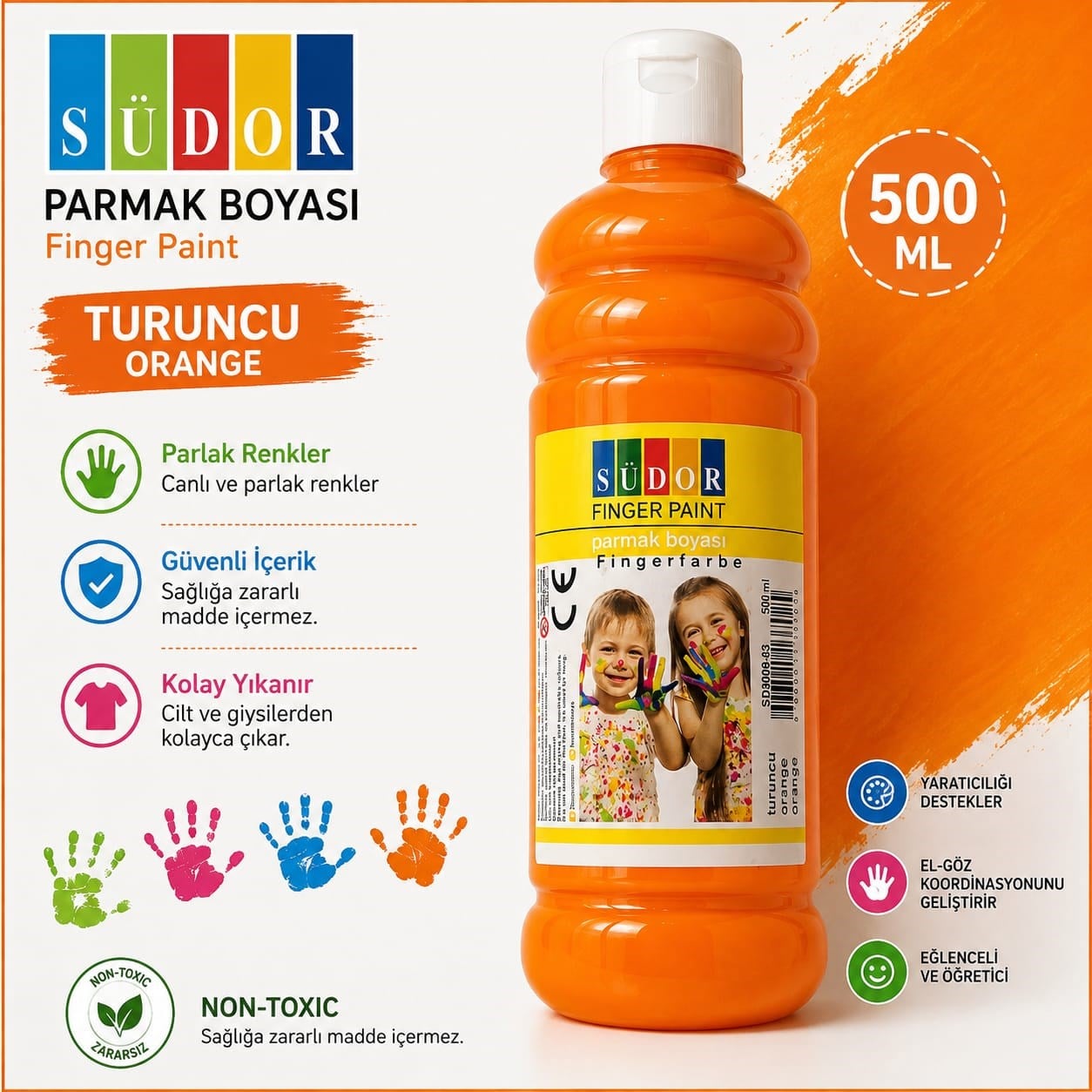 Südor Parmak Boyası 500 ML Turuncu
