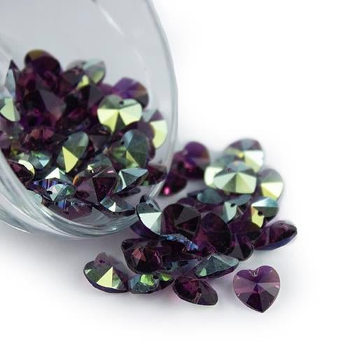 Swarovski Kristal Boncuk 10 mm 20 Gr Janjanlı Kalp Model-01