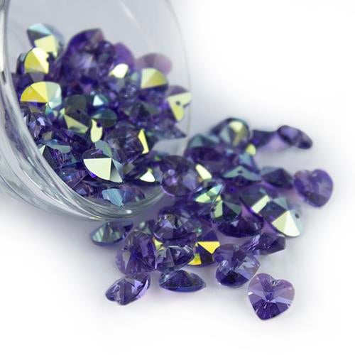 Swarovski Kristal Boncuk 10 mm 20 Gr Janjanlı Kalp Model-03