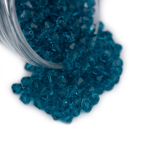 Swarovski Kristal Boncuk 6 mm 10 Gr Turkuaz Rengi  30-39 Adet